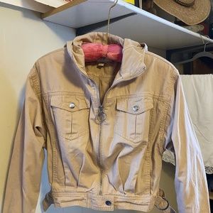 Forever 21 Dusty Pink Hooded Bomber